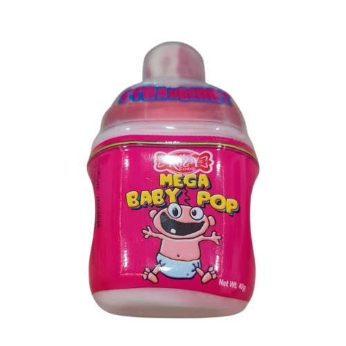 Rose Mega Baby Pop Strawberry Candy 40 G