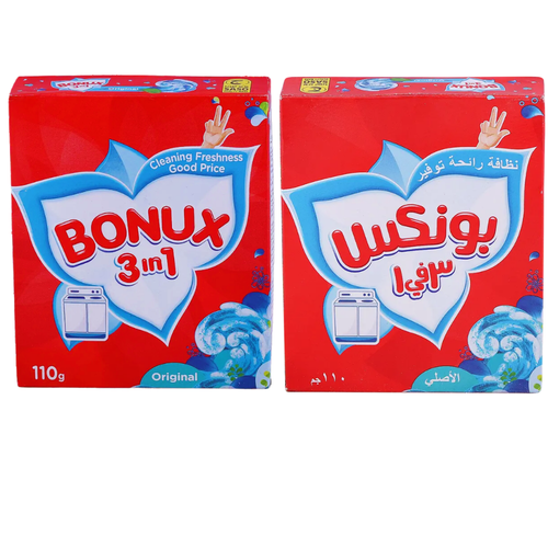 بونكس مسحوق غسيل  3 * 1 الاصلي 110 جرام