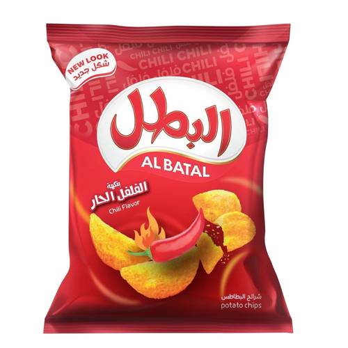 البطل رقائق البطاطس بنكهة الفلفل الحار 65 جرام
