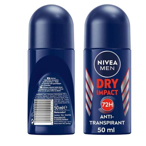Nivea Dry Impact Deodorant For Men 72 Hour Protection 50 ML