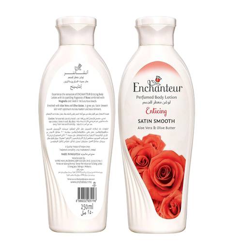  Enchanteur Satin Smooth- Enticing Lotion With Aloe Vera & Olive Butter 250 ML