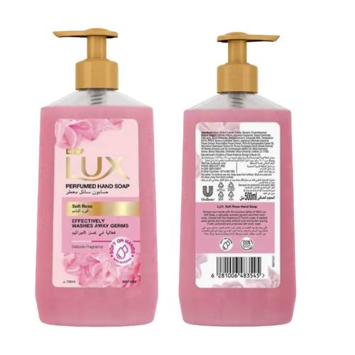 Lux Liquid Soap with Soft Rose Scent 500 ML