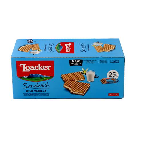 Loacker Wafer With Milk & Vanilla Cream 25 * 25 G