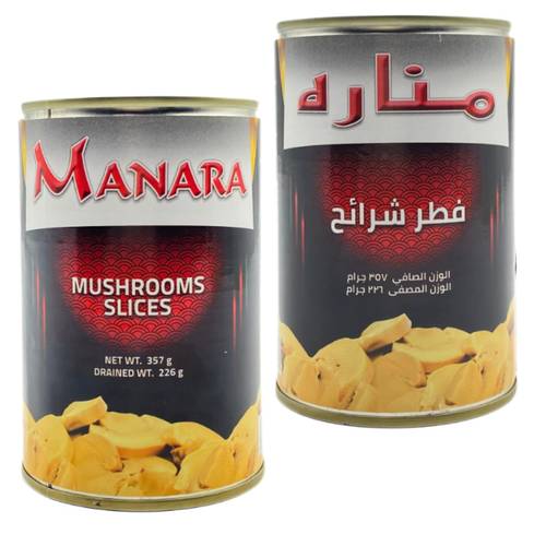 منارة شرائح فطر كاملة معلبة 357 جرام