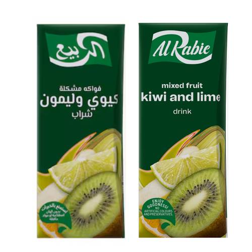 AL- Rabie Mix Fruits Kiwi and Lime 185 ML