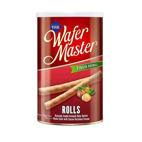Master Time Wafer Roll Filled with Hazelnut Cream 120 G