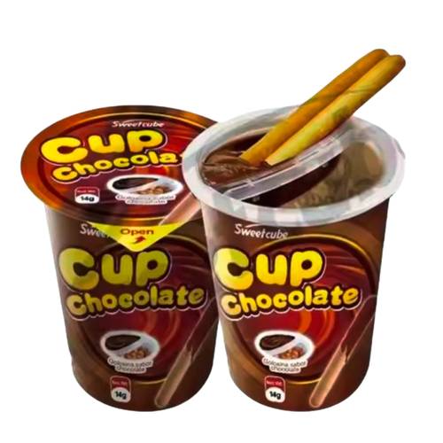 Chocolate Cup with Biscuit Sticks 18 G