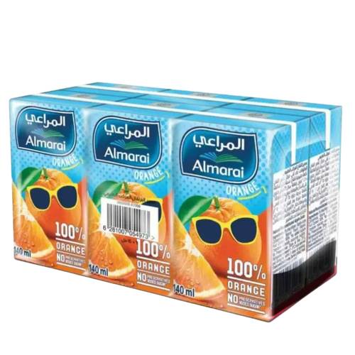 Almarai Orange Juice 6 PC * 140 Ml