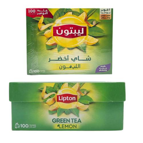 Lipton Green Tea Bags Freshness Lemon 100x1.3 G