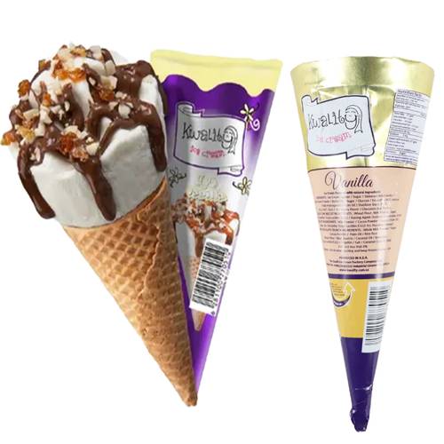 Kwality Ice Cream Vanilla Kone 150 ML