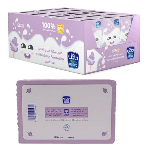 نادك حليب بنكهة حلوي القطن 18 * 125 مل