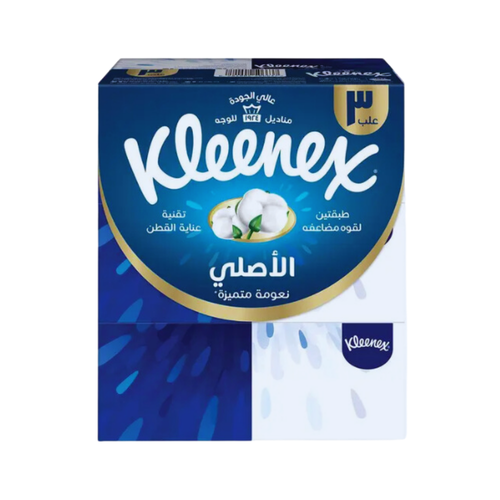 كلينكس مناديل اصلية 148 منديل 3 علب 