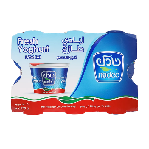 Nadec Fresh Yogurt Low Fat 170 G 6 PC