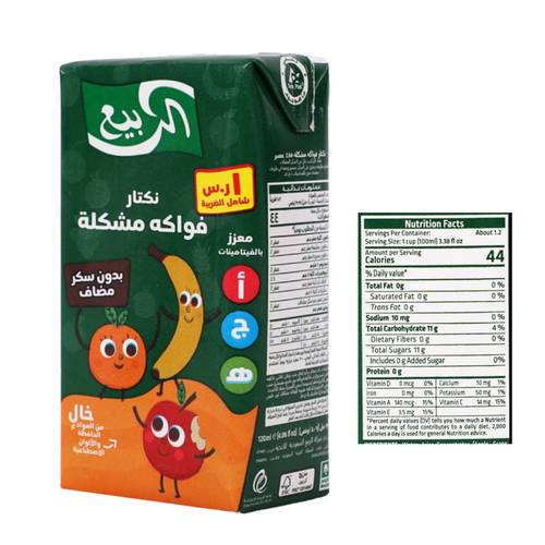 الربيع عصير فواكة مشكلة 120مل