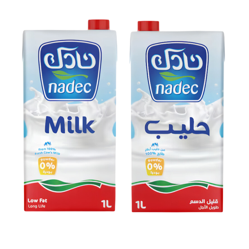 نادك حليب طازج قليل الدسم 1 لتر  
