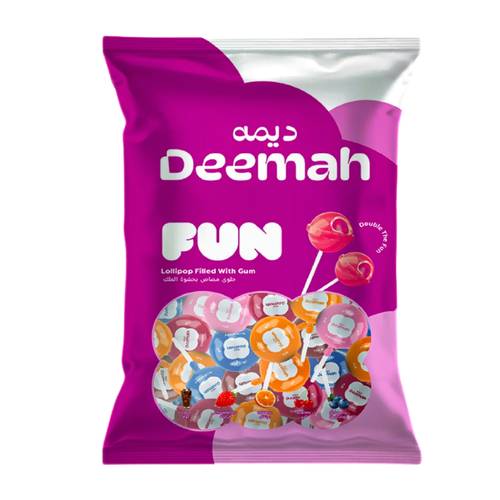 ديمه حلوى مصاص بحشوه العلك 50 حبه