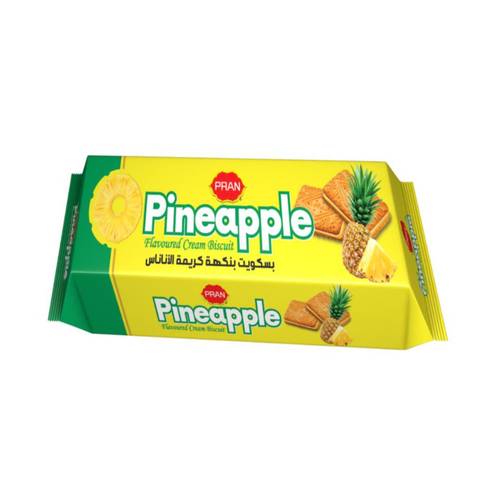 Pran Pineapple Flavored Cream Biscuits 90 G