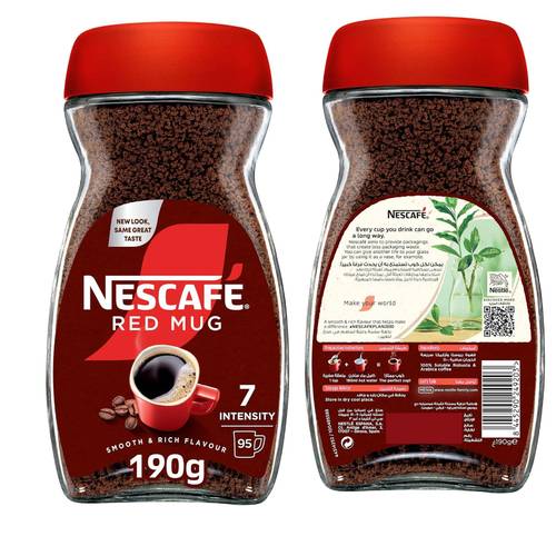 نسكافيه ريد مج قهوة سريعة التحضير من 190 جرام