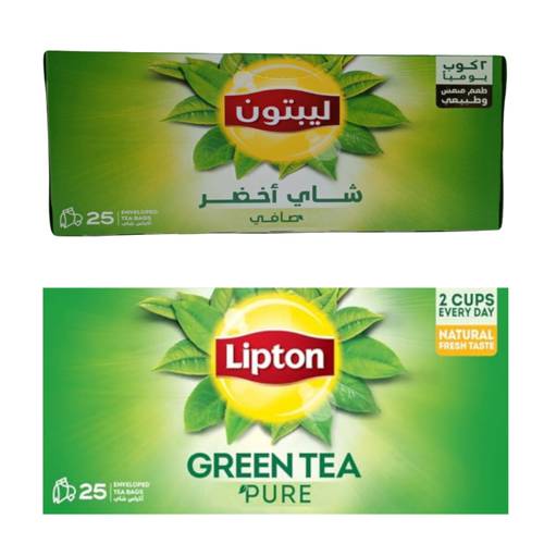  ليبتون شاي اخضر 25 كيس * 1.5 جرام