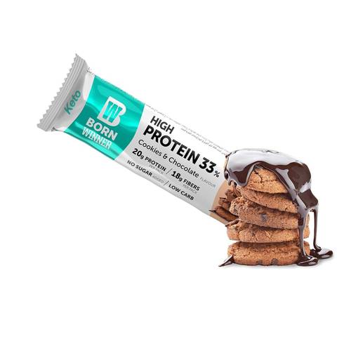 G Born Winner Protein Bar Keto with Cookies and Chocolate 60 ل