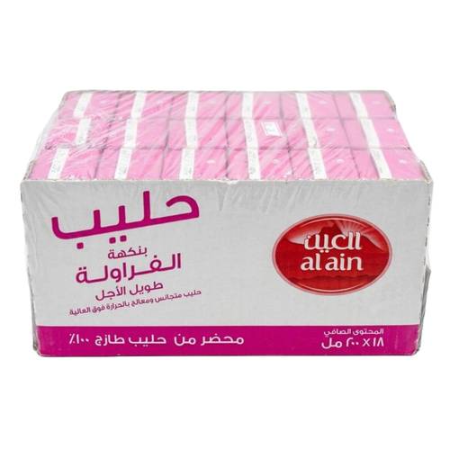 Al Ain Long Life Strawberry Flavored Milk 18 * 200 ML