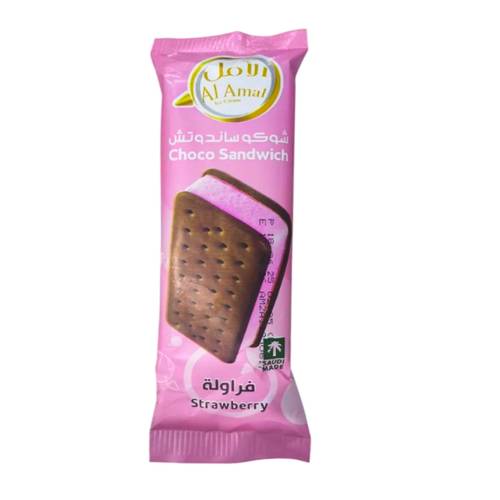   الامل ايسكريم شوكو ساندوتش الفراوله 100 مل