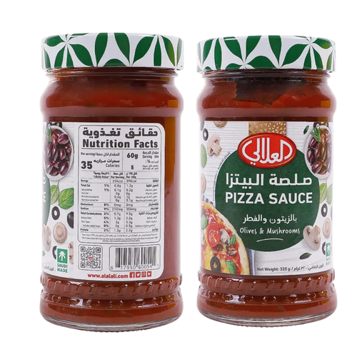 Al Alali Pizza Sauce With Olives & Mushrooms 320 G