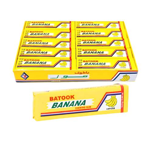 Batook Banana Flavor Chewing Gum 2.5g * 20 pieces
