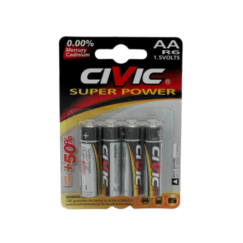 Civic AA Small Battery 4 PC