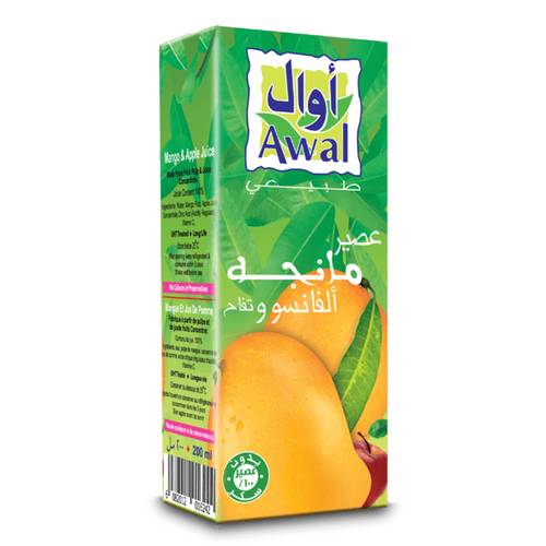   اوال عصير المانجو و الفانسو وتفاح 200 مل