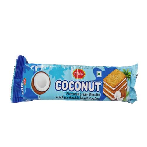 Pran Coconut Flavored Cream Biscuits 90 G