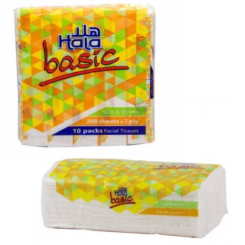 Hala Basic Tissues 150 Tissues, Size 190 x 185 mm