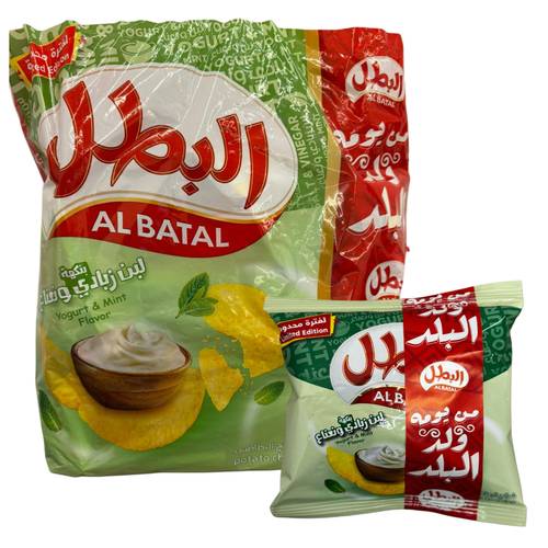 البطل بطاطس بنكهة  لبن زبادي ونعناع 20*12 جرام