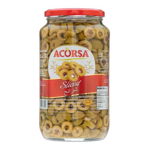 اكورسا زيتون اخضر شرائح 950 جرام