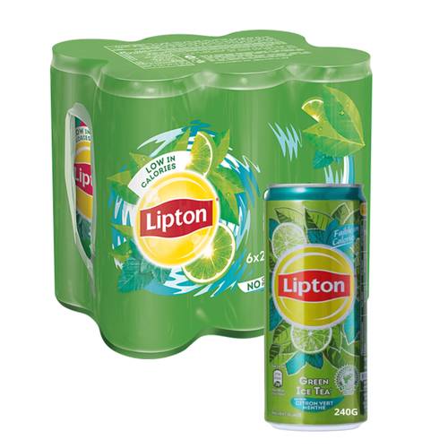 Lipton Iced Green Tea With Mint Flavor 6 * 240 ML