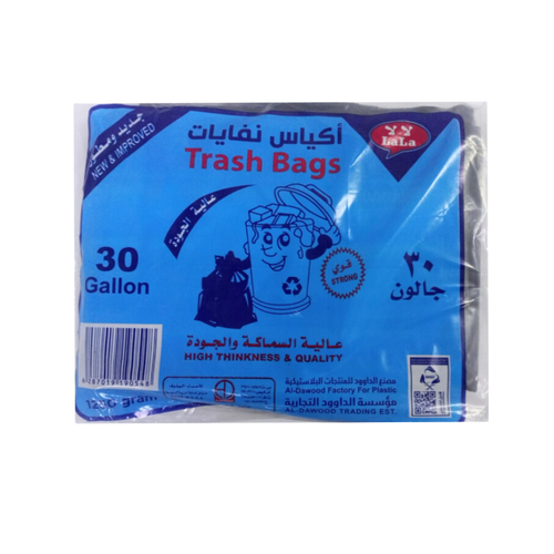 لالا اكياس نفايات عاديه 30 جالون * 1250 جرام