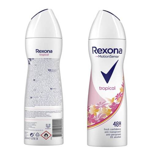 Rexona Women's Deodorant Spray Tropical Floral 200 Ml