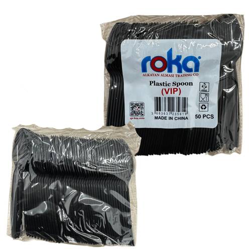 Roka Black Spoons VIP 50 pieces 