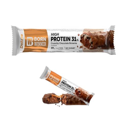 Born Winner Protein Bar Deluxe Crunchy Brownie Chocolate 64 grams