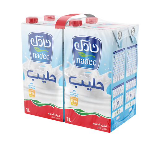 نادك حليب قليل الدسم  4*1 لتر 