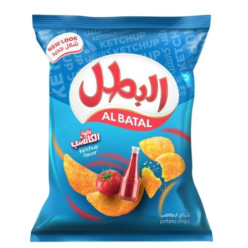 البطل رقائق البطاطس بنكهة الكاتشب 65 جرام