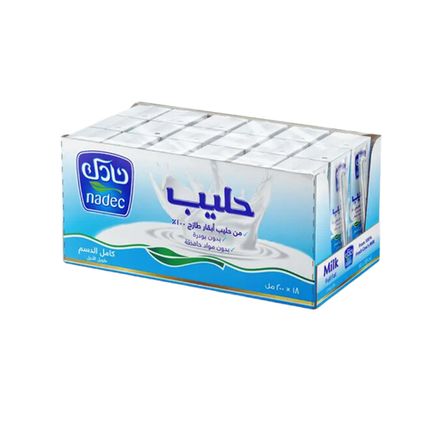 نادك حليب كامل الدسم 200 مل * 18 حبة