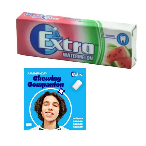 Extra Sugar-Free Watermelon Chewing Gum 14 G