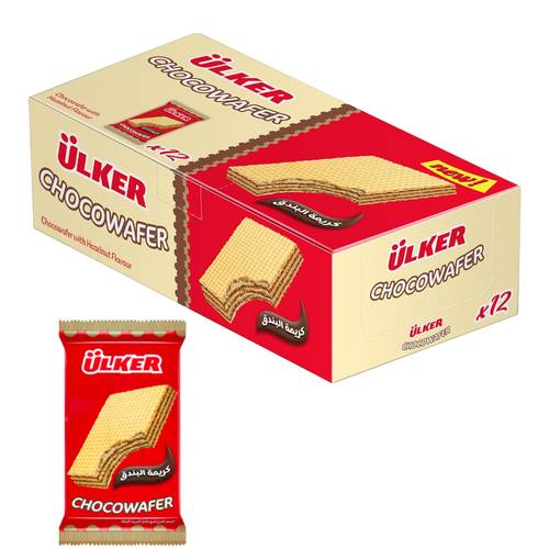 أولكر شوكو ويفر بكريمة البندق 12 * 25 جرام