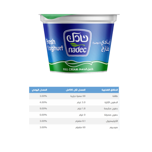 Nadec Fresh Yoghurt  Full Cream 170 G