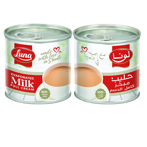 لونا حليب مبخر كامل الدسم 159 مل