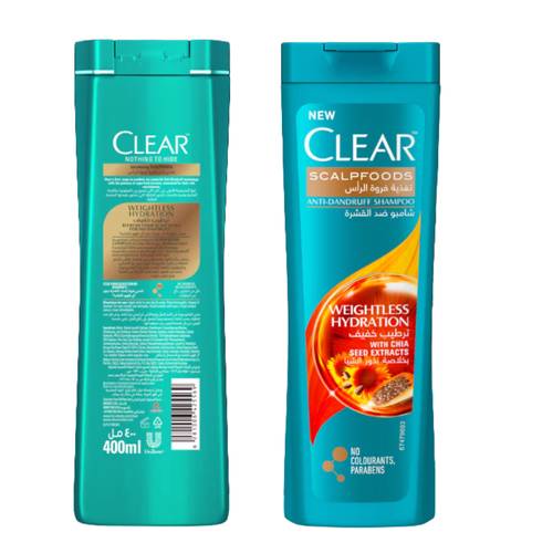 Clear Anti-Dandruff Shampoo Light Moisture 400 ML