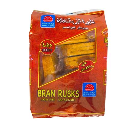 Herfy Whole Wheat Bran Rusks Sugar-Free Diet 375 G