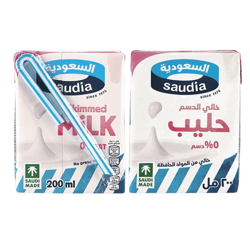 السعودية حليب خالي الدسم 200 مل