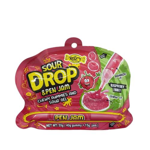 Sour Drop Raspberry Jelly Candy 55 G